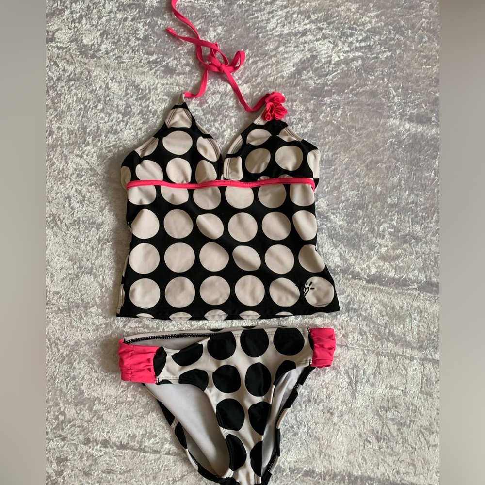 Justice: tank swim-suit. 2 piece girls size 12